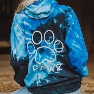 Womens Pawz tie-dye Hoodie. Size M.